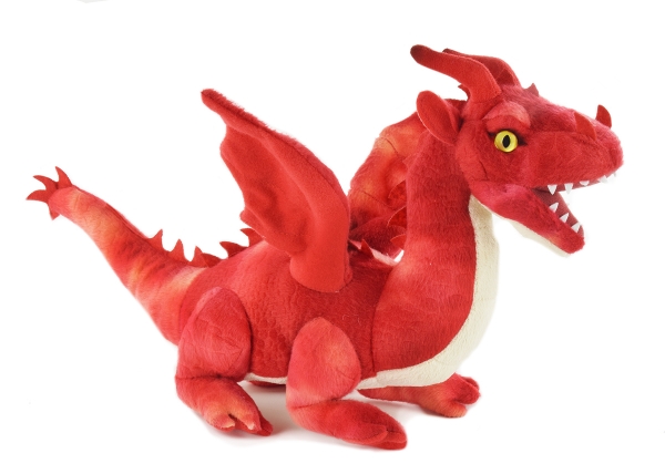 Drache rot mit Flügeln